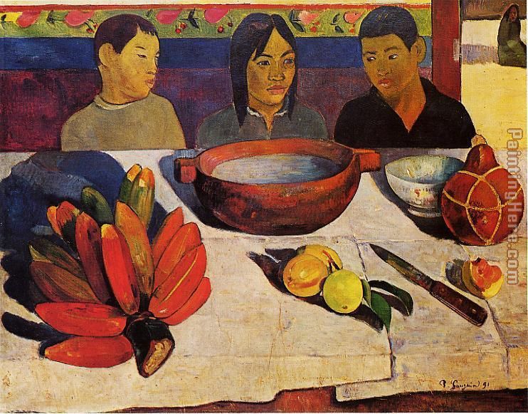 The Meal painting - Paul Gauguin The Meal art painting